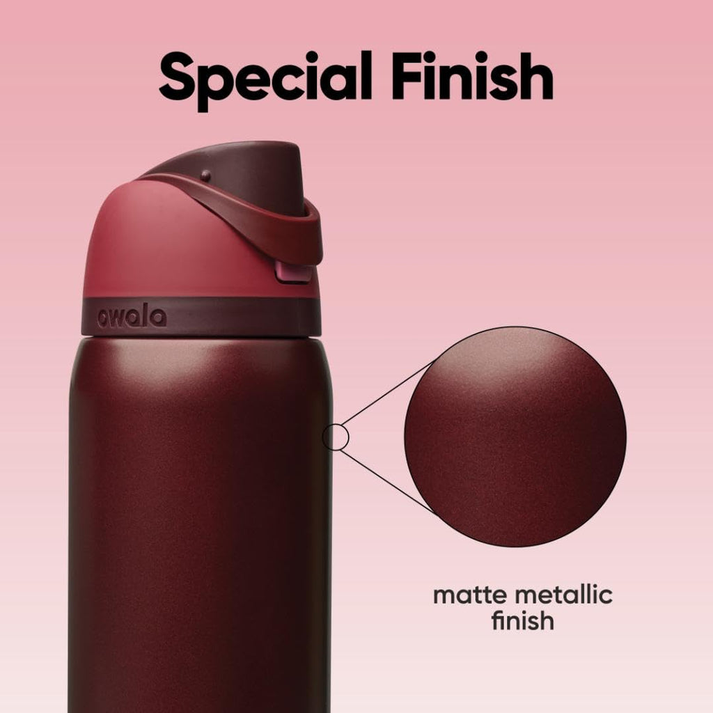 Owala FreeSip - Stainless Steel - 32-oz. - Red Black Cherry