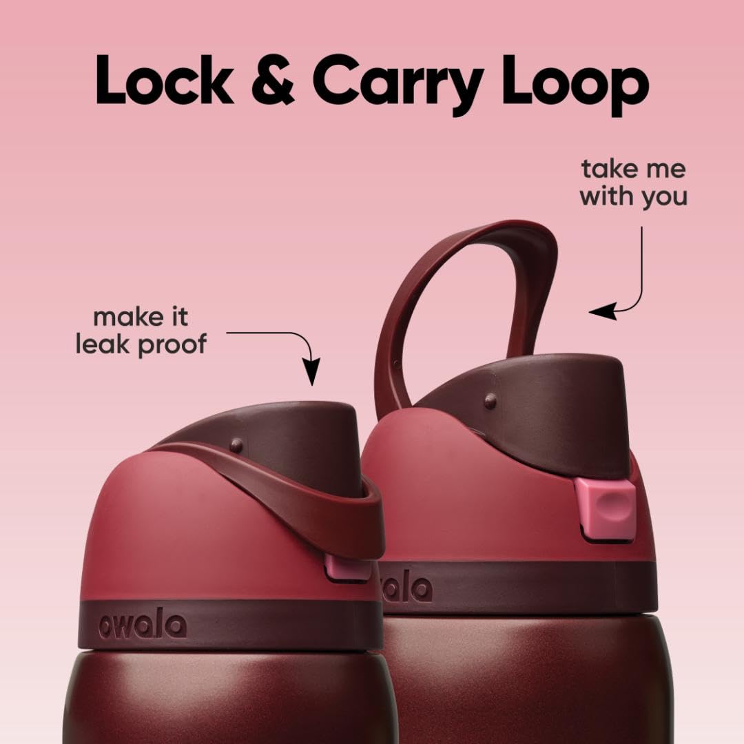 Owala FreeSip - Stainless Steel - 32-oz. - Red Black Cherry