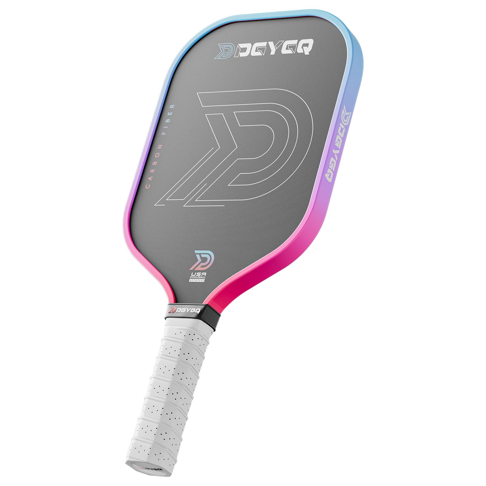 DGYGQ Pickleball Paddles - Professional Carbon Fiber Paddle with Honeycomb Core Pickleball Rackets - Lightweight Precision & Enhanced Shock Absorption for High Spin & Powerful Shots (Red and Blue)