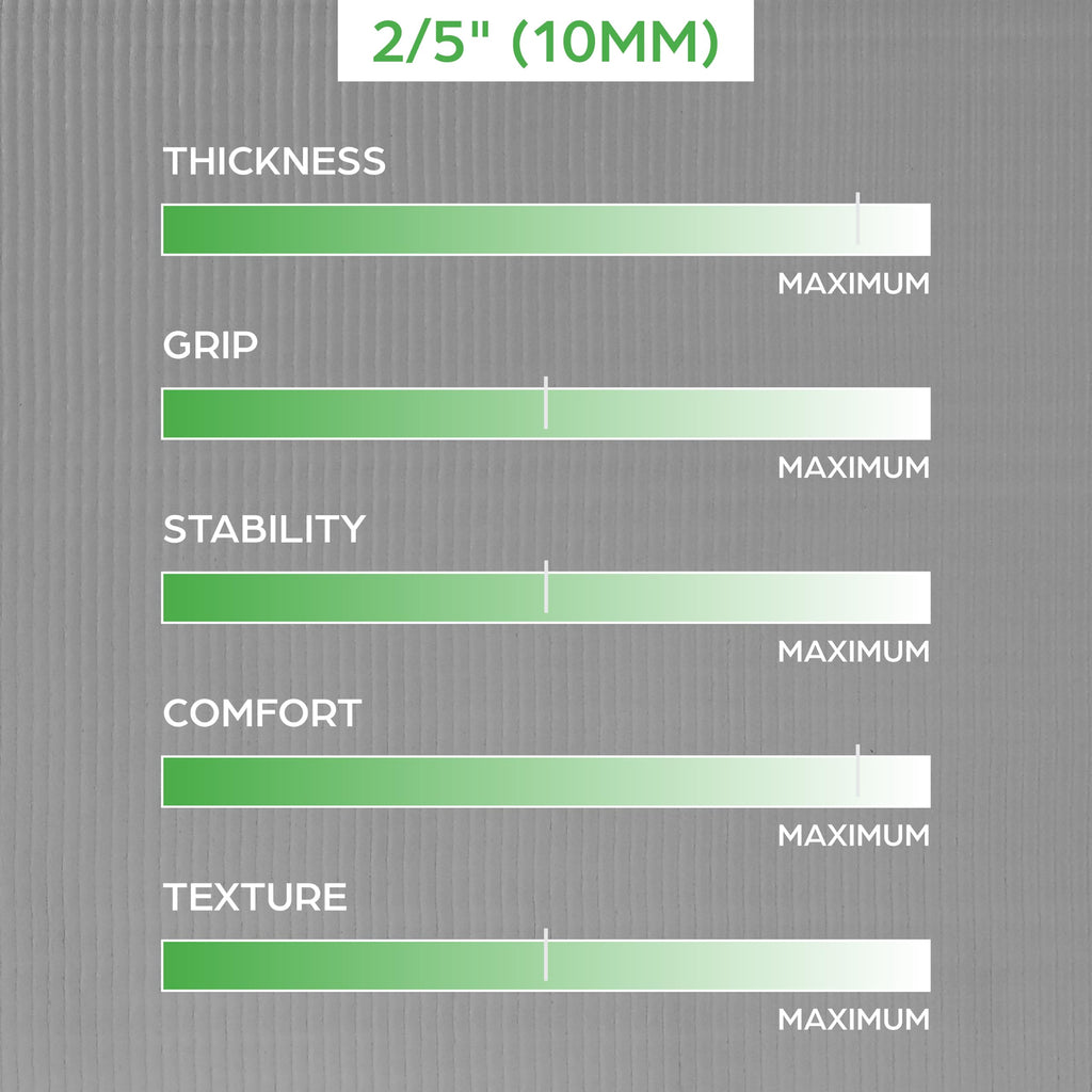 Gaiam Essentials Thick Yoga Mat Fitness & Exercise Mat with Easy-Cinch Carrier Strap, Purple, 72"L X 24"W X 2/5 Inch Thick, 10mm