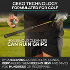 Geko 2 in 1 Grip Restore and Cleaner - #1 Sport Cleaner Formulated for Grip - Grip Spray for Golf, Football, Baseball, Basketball, Soccer, Tennis, Pickleball, Volleyball - Removes Dirt And Oil